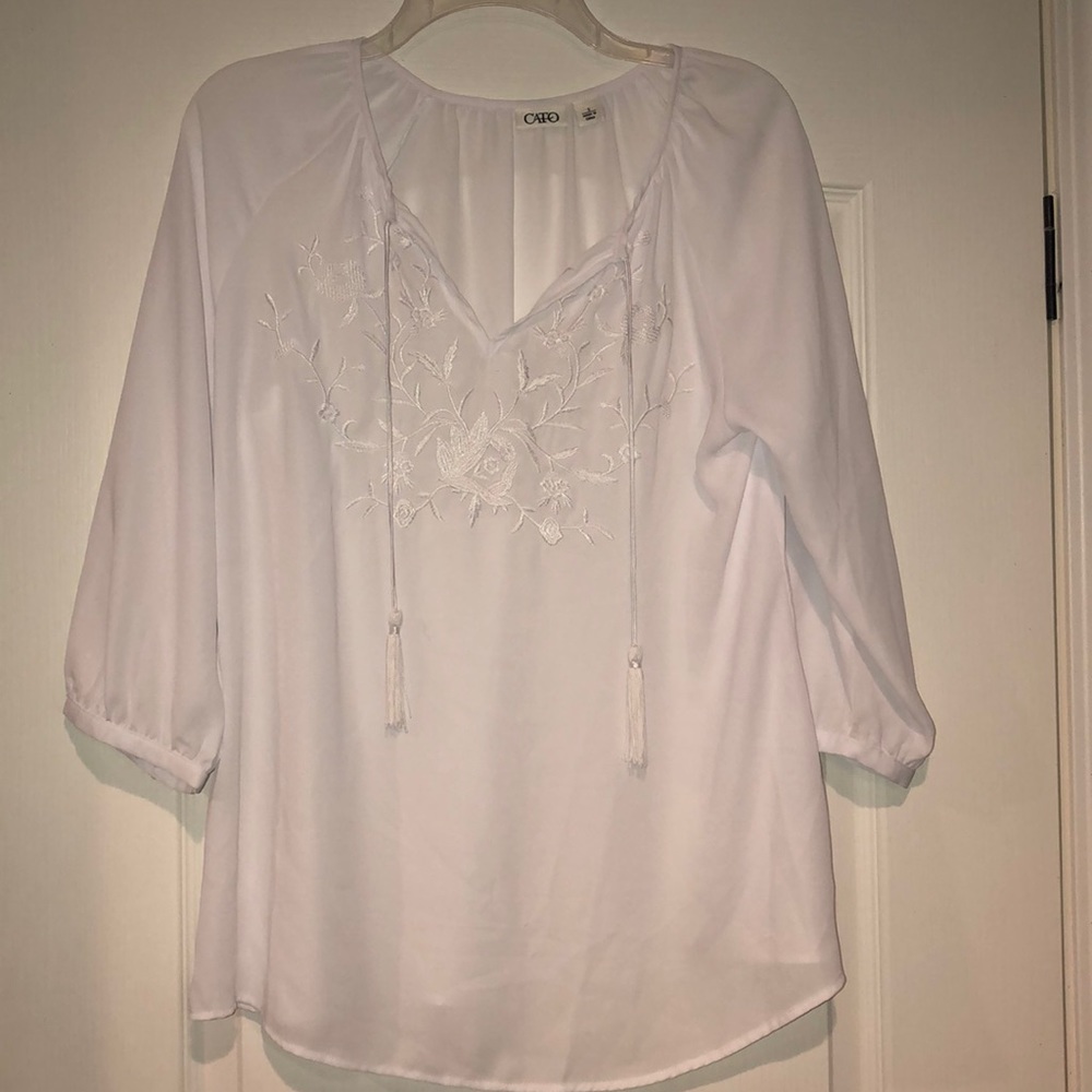 Cato size small white blouse